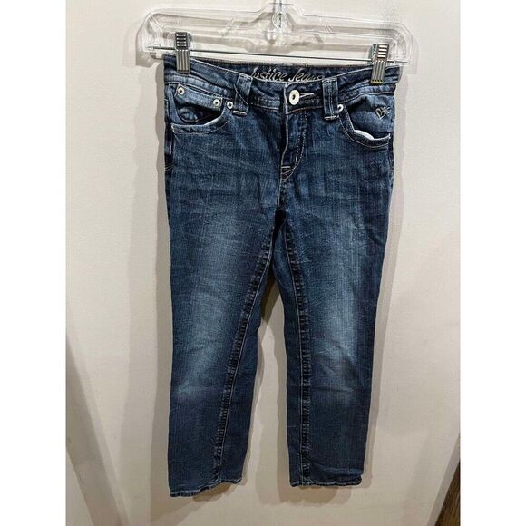 Girls Justice Premium Jeans Size 12P Boot Cut Stretch Mid Rise Denim - Picture 1 of 7